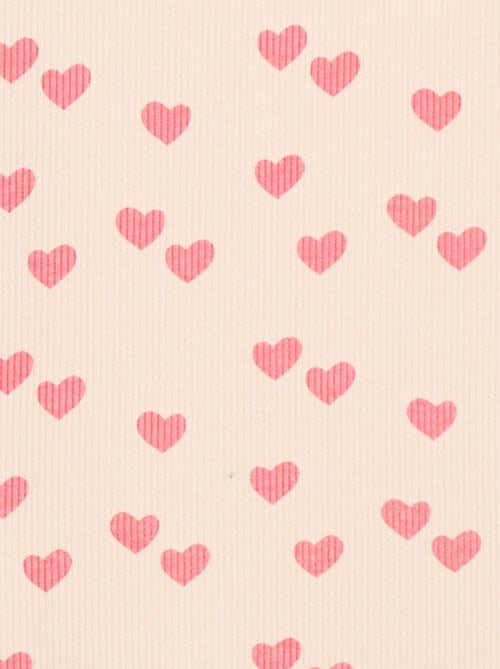Geripptes Tanktop mit Allover-Print - Kiabi