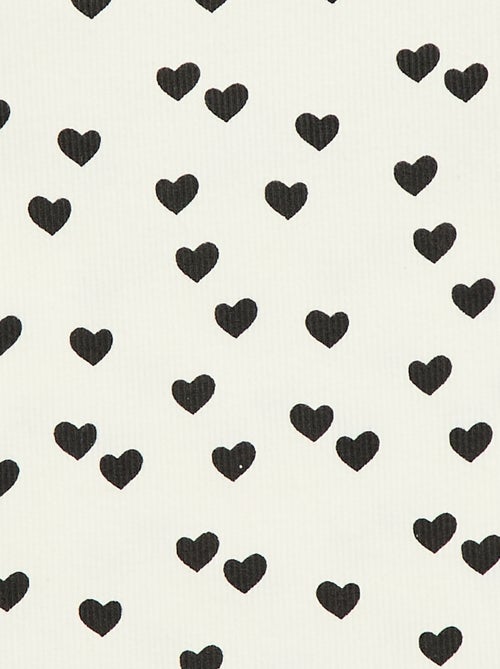 Geripptes Tanktop mit Allover-Print - Kiabi