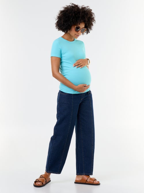 Geripptes Umstands-T-Shirt - Kiabi