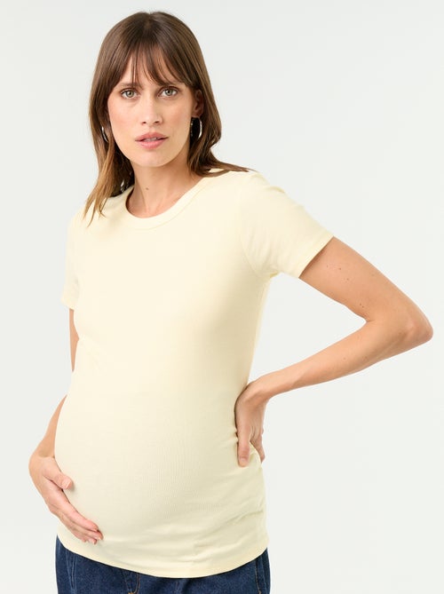 Geripptes Umstands-T-Shirt - Kiabi