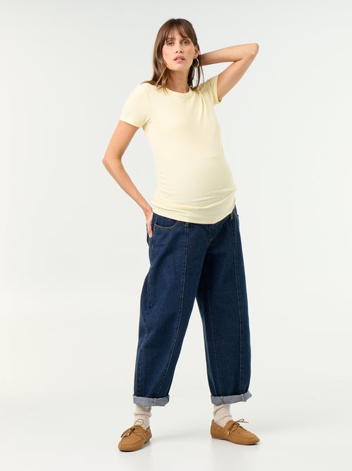Geripptes Umstands-T-Shirt - Kiabi