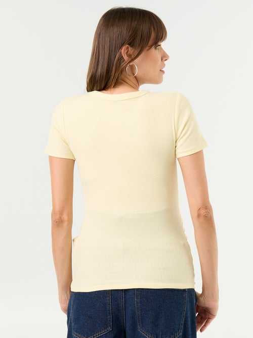 Geripptes Umstands-T-Shirt - Kiabi