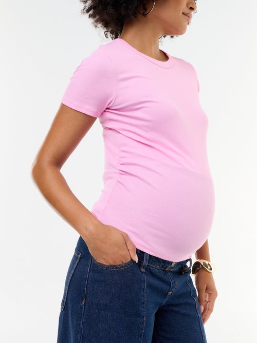 Geripptes Umstands-T-Shirt - Kiabi