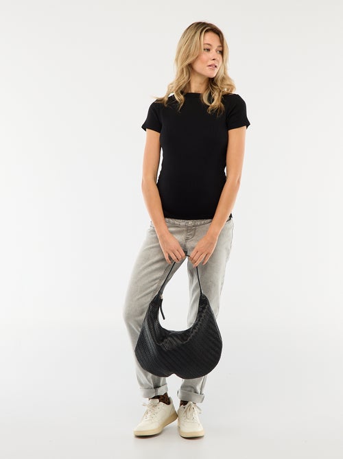 Geripptes Umstands-T-Shirt - Kiabi