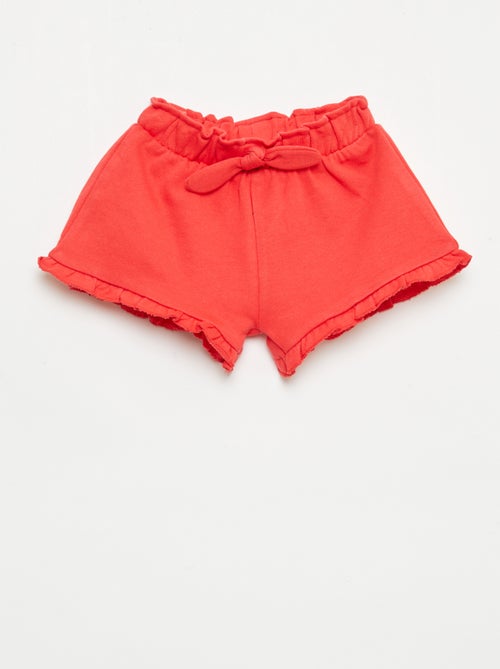 Gerüschter Short mit Taillenschleife - Kiabi