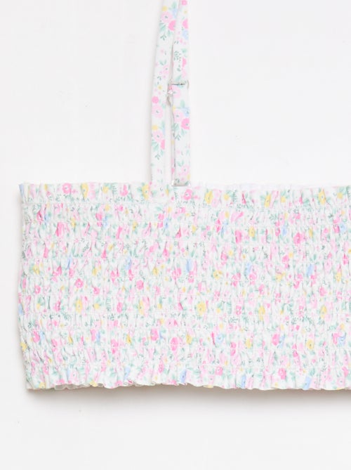 Gesmokter Blumen-Bikini – 2-teilig - Kiabi