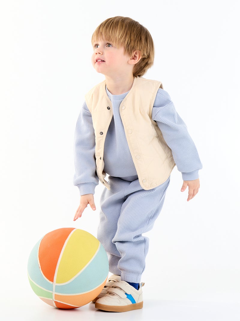 Gesteppte ärmellose Weste Beige - Kiabi