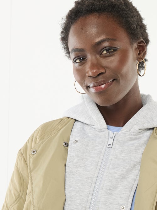 Gesteppte Jacke mit abnehmbarer Blende - Kiabi Gesteppte Jacke mit abnehmbarer Blende - Kiabi