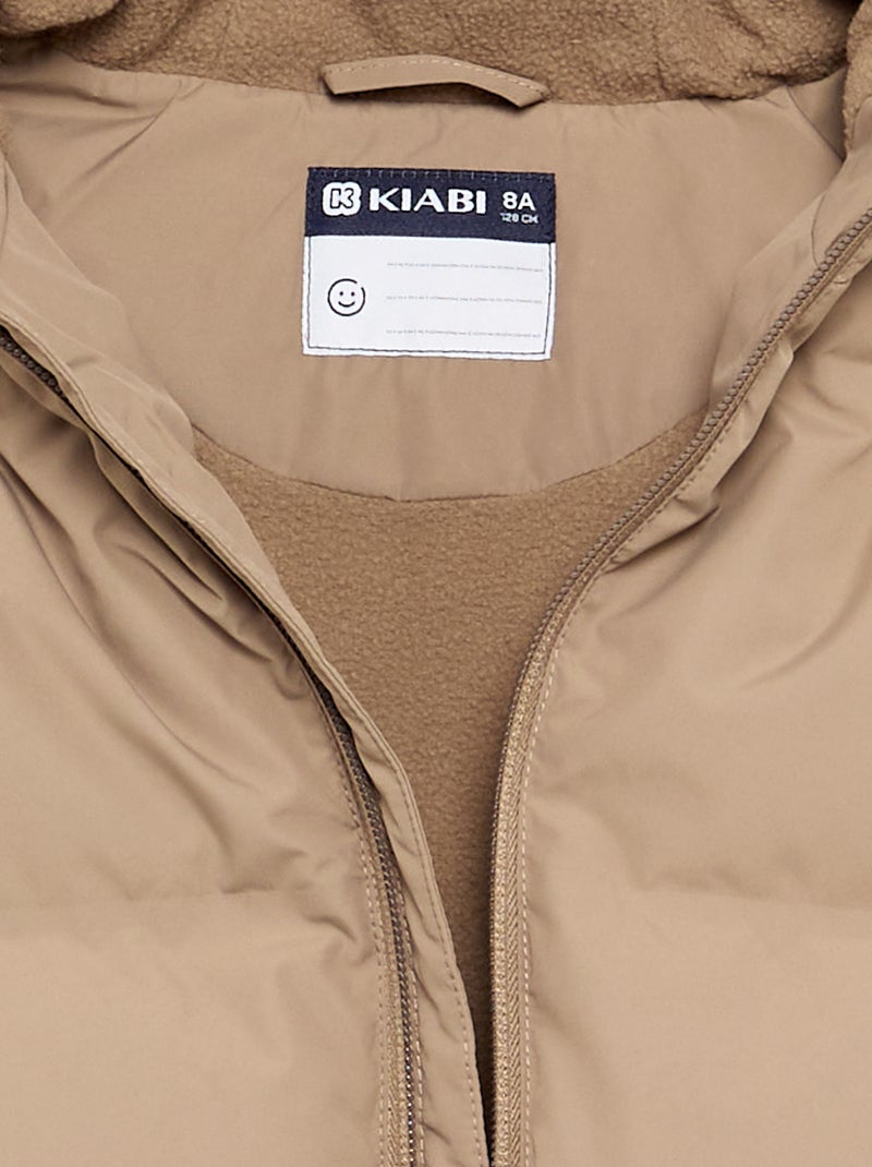 Gesteppte Jacke mit Kapuze Beige - Kiabi
