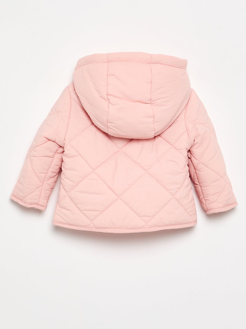 Gesteppte Jacke mit Kapuze Rose - Kiabi