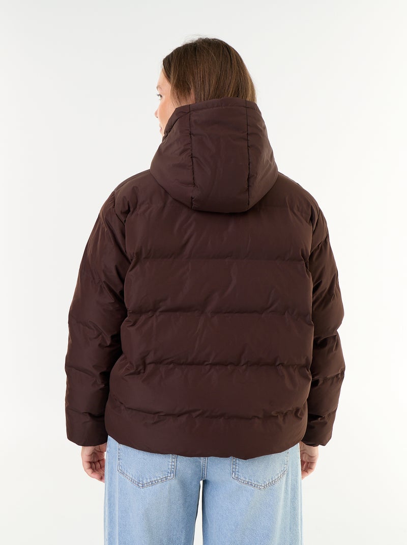 Gesteppte Kapuzenjacke Marron - Kiabi