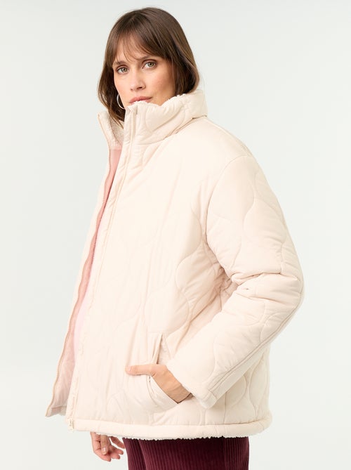Gesteppte Umstands-Steppjacke mit Sherpa-Innenfutter - Kiabi