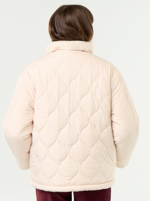 Gesteppte Umstands-Steppjacke mit Sherpa-Innenfutter - Kiabi