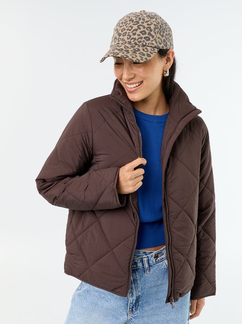 Gesteppte, wasserabweisende Jacke Marron - Kiabi