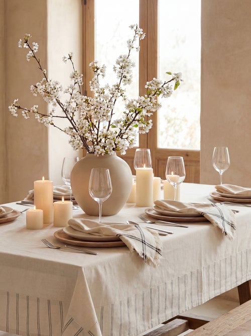 Gestreifte Baumwoll-Tischdecke (150x200 cm) - Kiabi Home - Kiabi