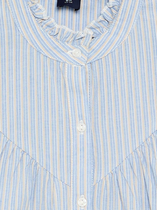 Gestreifte Bluse mit verspieltem Kragen - Kiabi