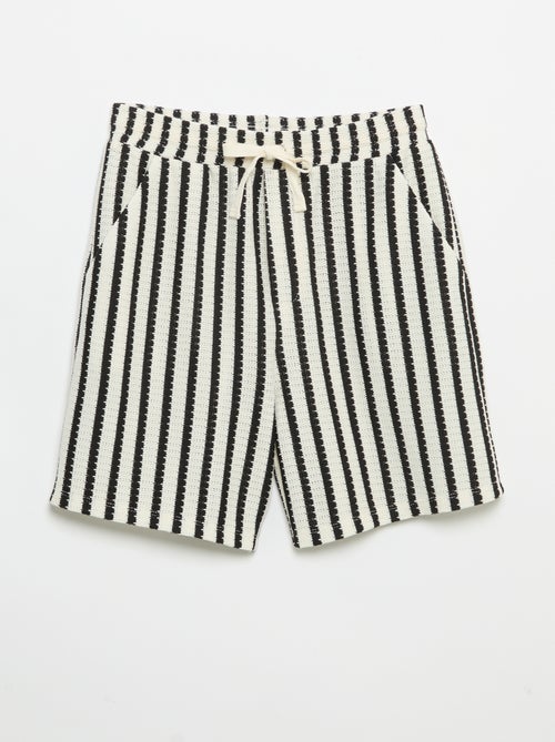 Gestreifte Häkel-Shorts - Kiabi