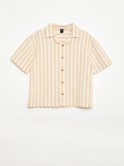 Gestreifte Hemd-Shorts-Kombi - Kiabi