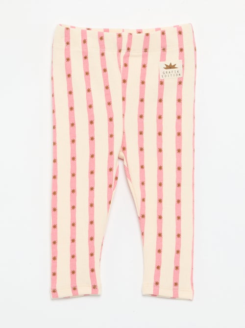 Gestreifte Leggings aus Rippstrick - Kiabi