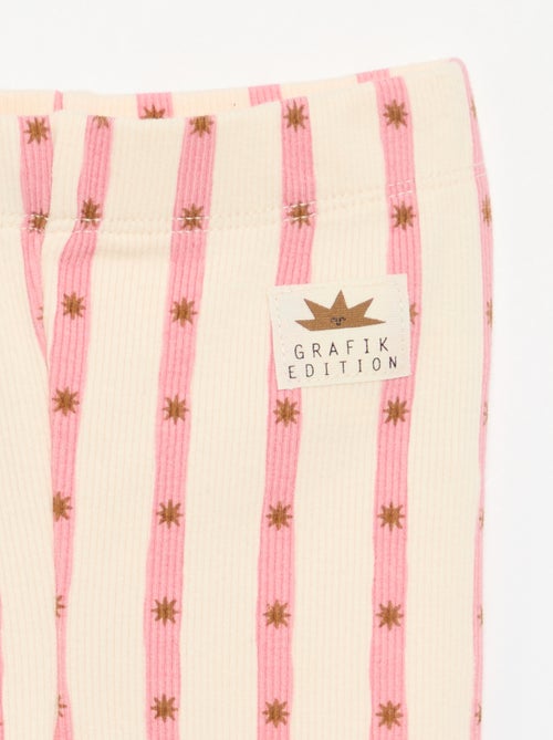 Gestreifte Leggings aus Rippstrick - Kiabi