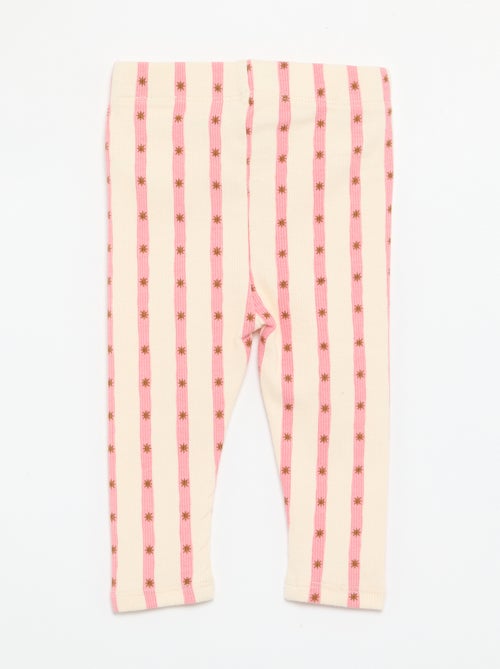 Gestreifte Leggings aus Rippstrick - Kiabi