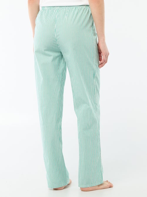 Gestreifte Popeline-Pyjamahose - Kiabi