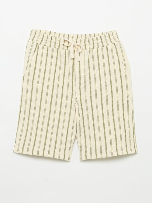 Gestreifte Strick-Shorts - Kiabi