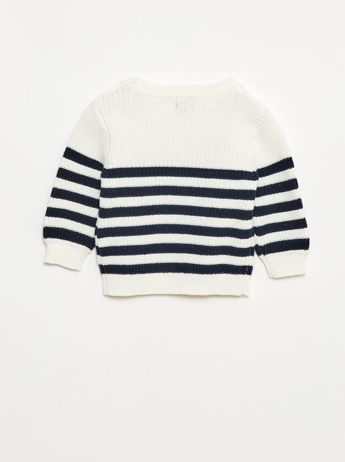 Gestreifter Baumwollpullover - Kiabi