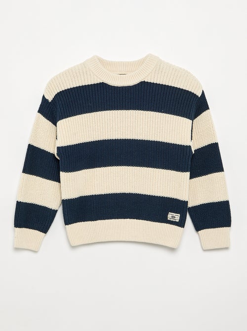 Gestreifter Langarm-Pullover - Kiabi