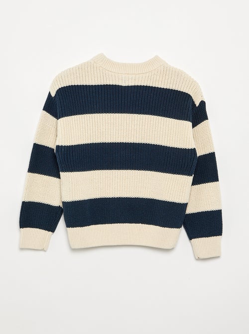 Gestreifter Langarm-Pullover - Kiabi