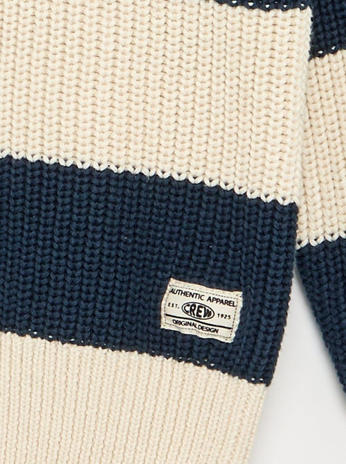 Gestreifter Langarm-Pullover - Kiabi