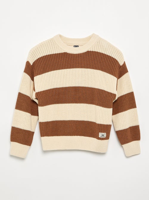 Gestreifter Langarm-Pullover - Kiabi