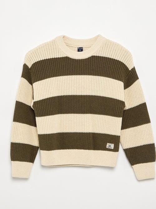 Gestreifter Langarm-Pullover - Kiabi