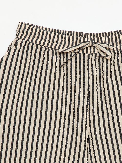 Gestreifter Short mit Kordelzug - Kiabi