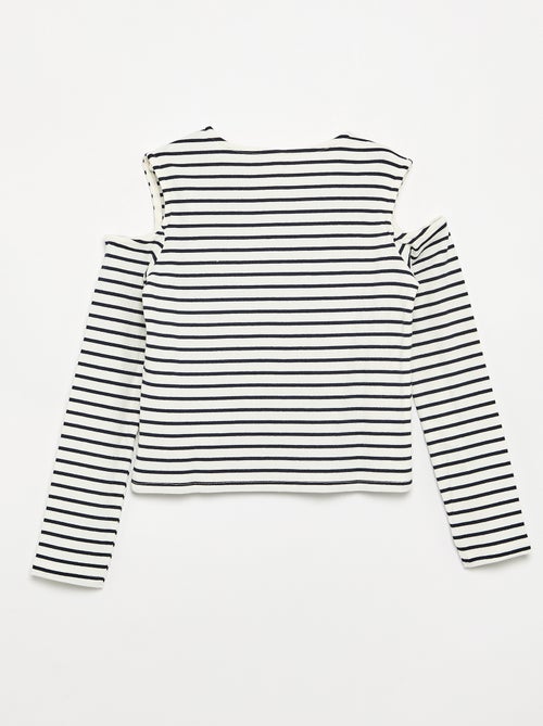 Gestreiftes ärmelloses T-Shirt - Kiabi