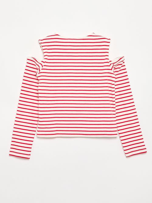 Gestreiftes ärmelloses T-Shirt - Kiabi