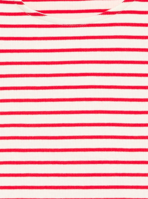 Gestreiftes ärmelloses T-Shirt - Kiabi