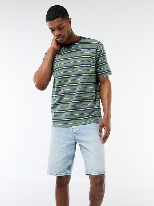 Gestreiftes Basic T-Shirt - Kiabi