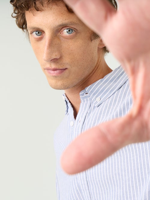 Gestreiftes Hemd mit Button-down-Kragen - Kiabi
