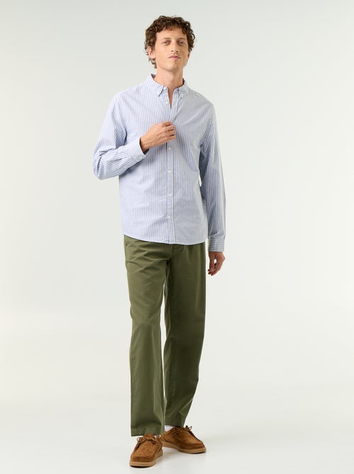 Gestreiftes Hemd mit Button-down-Kragen - Kiabi
