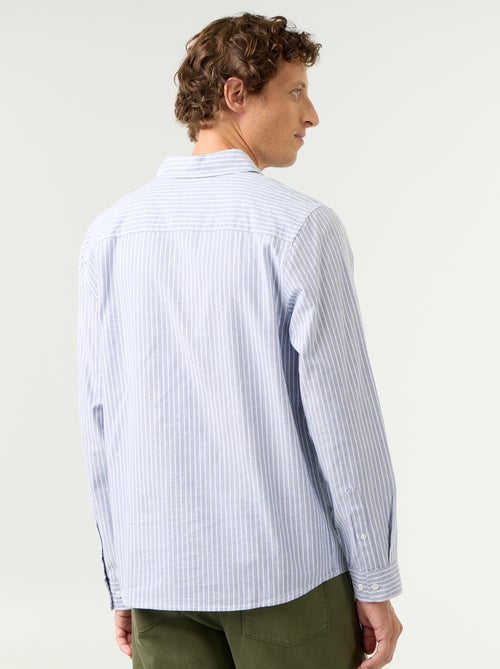 Gestreiftes Hemd mit Button-down-Kragen - Kiabi