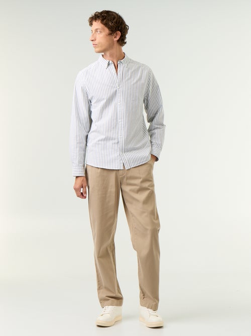 Gestreiftes Hemd mit Button-down-Kragen - Kiabi