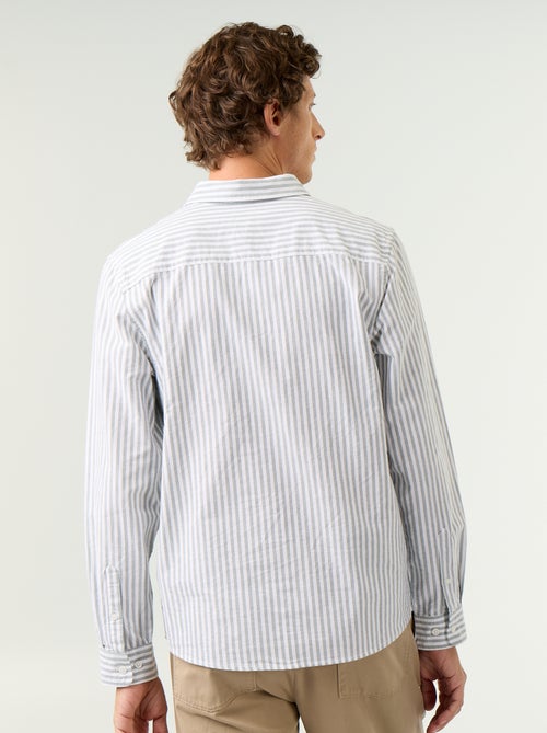 Gestreiftes Hemd mit Button-down-Kragen - Kiabi