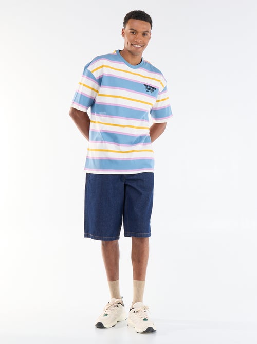 Gestreiftes Kurzarm-T-Shirt - Kiabi Gestreiftes Kurzarm-T-Shirt - Kiabi