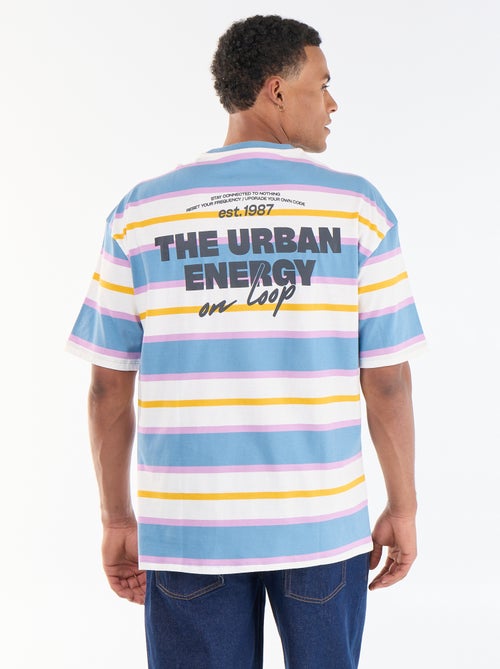 Gestreiftes Kurzarm-T-Shirt - Kiabi Gestreiftes Kurzarm-T-Shirt - Kiabi