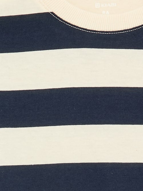 Gestreiftes Langarm-Jersey-T-Shirt - Kiabi