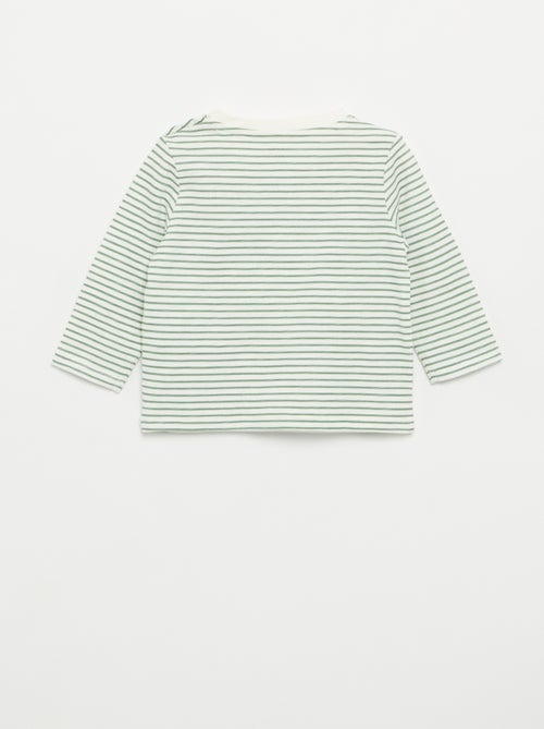 Gestreiftes Langarm-T-Shirt aus Jersey - Kiabi
