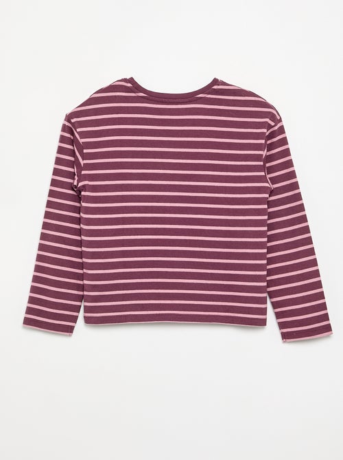 Gestreiftes Langarm-T-Shirt - Kiabi Gestreiftes Langarm-T-Shirt - Kiabi