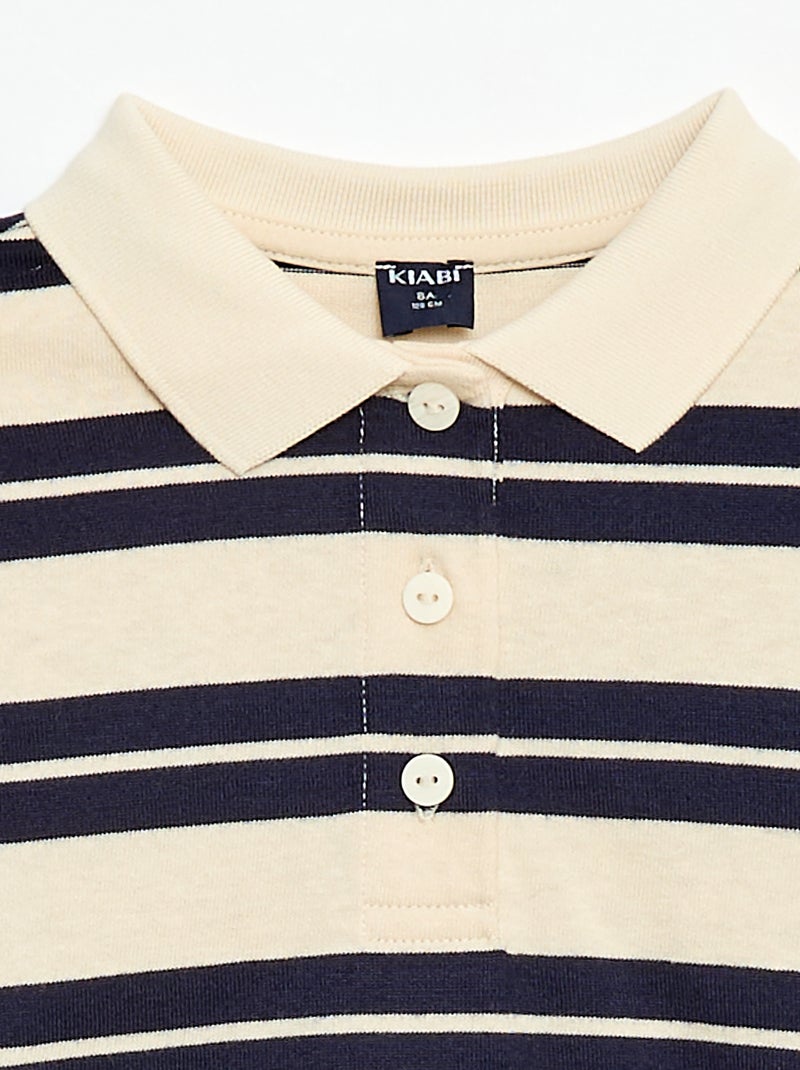 Gestreiftes Oversize-Polo Blau - Kiabi