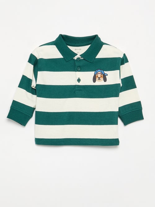 Gestreiftes Polo aus Baumwolljersey - Kiabi